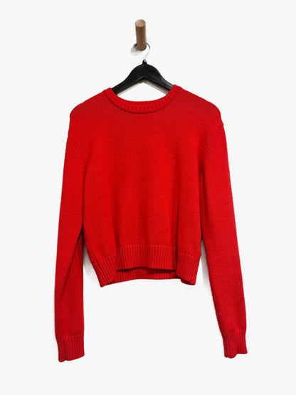 Good American Cozy Crewneck in Grenadine - XS