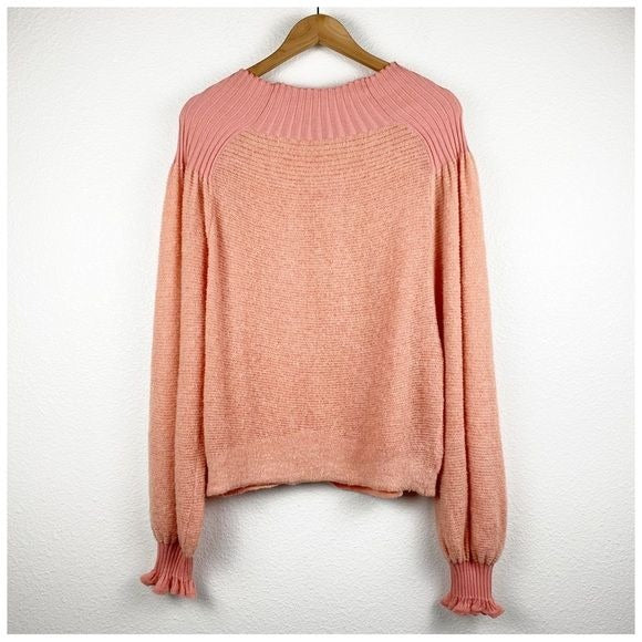 Free People Elderflower Sweater in Peach Size Small