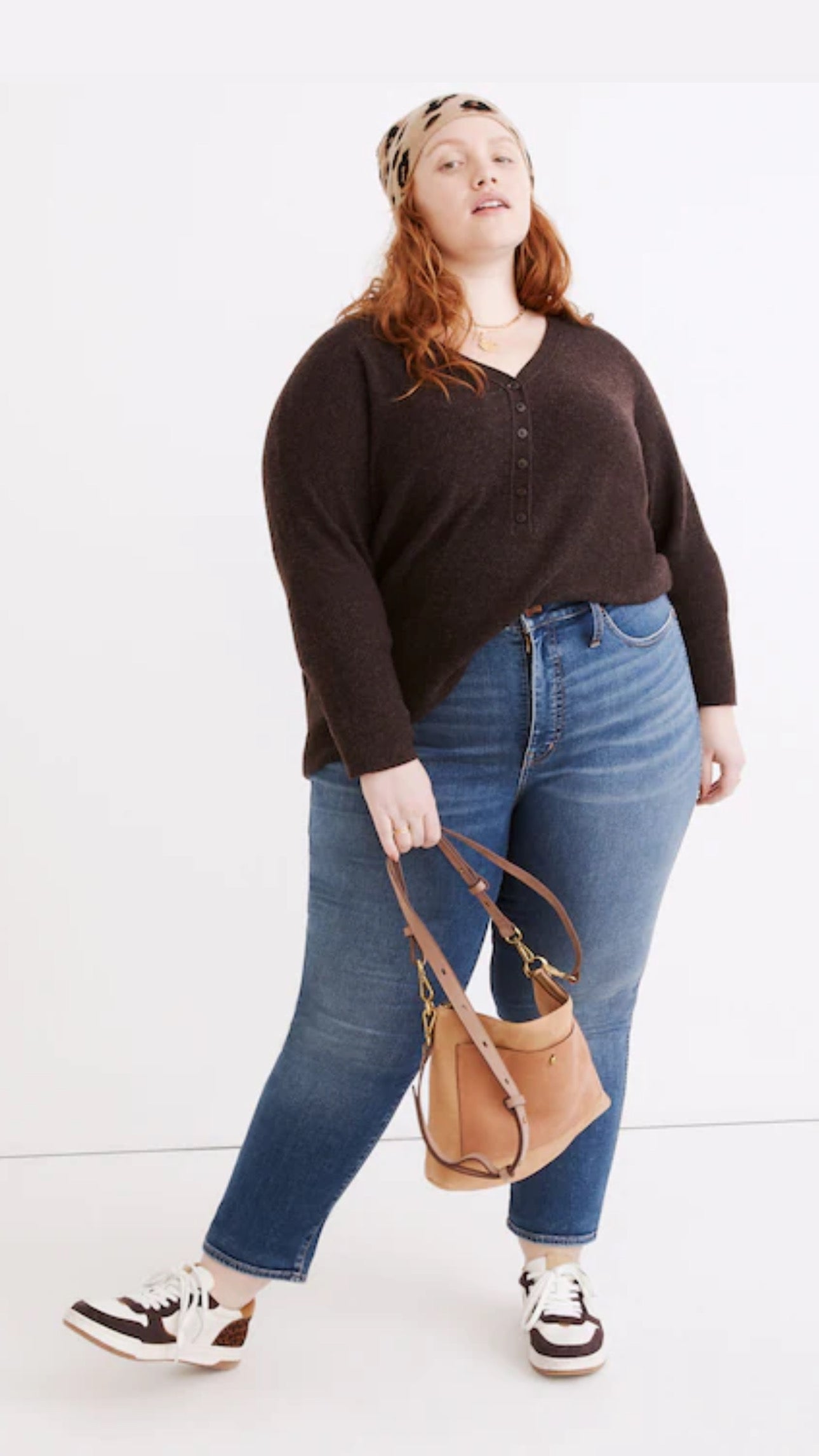 Madewell Brown Button Down Sweater - Large