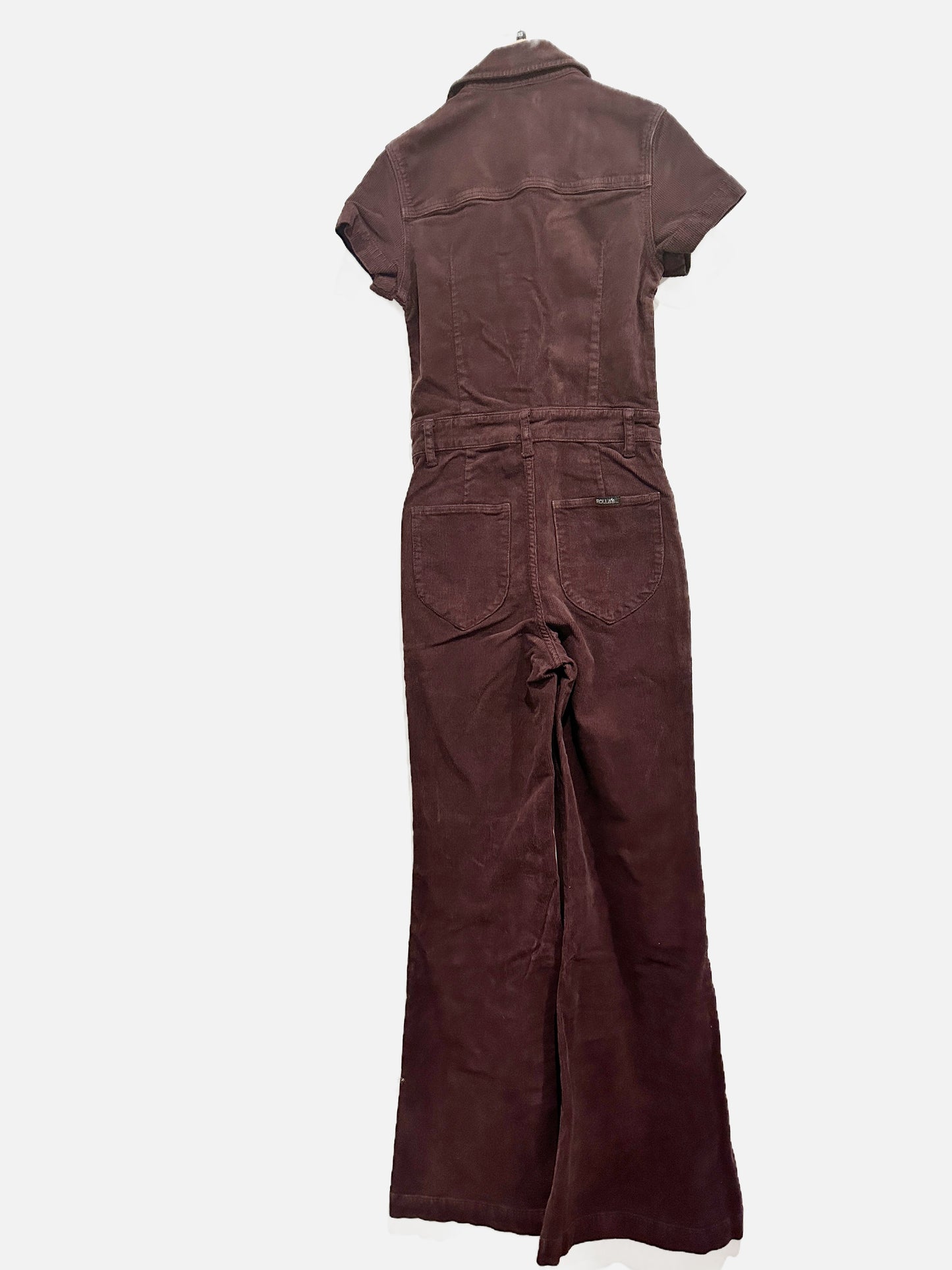 Rolla's Eastcoast Flare Corduroy Jumpsuit in Fig - Small