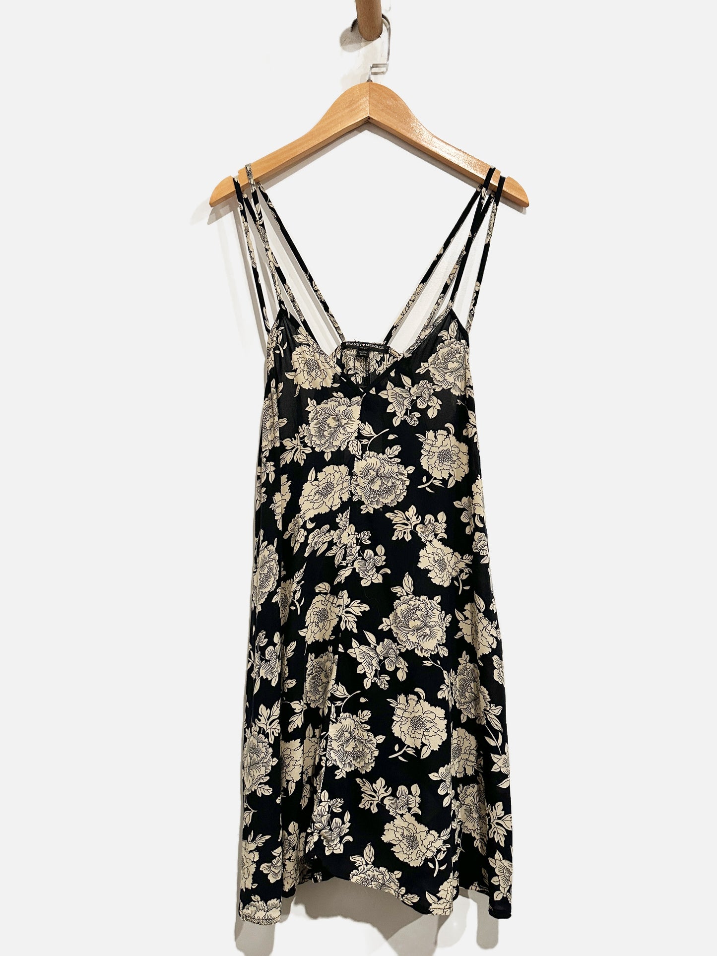 Brandy Melville Navy Floral Mini Dress - 0S