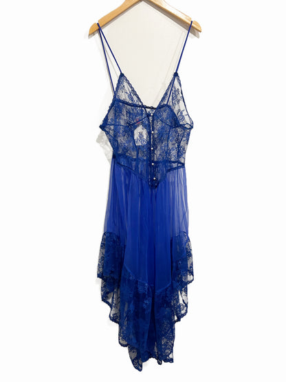 Vintage Lady Desiree California Royal Blue Nightie Dress - Medium