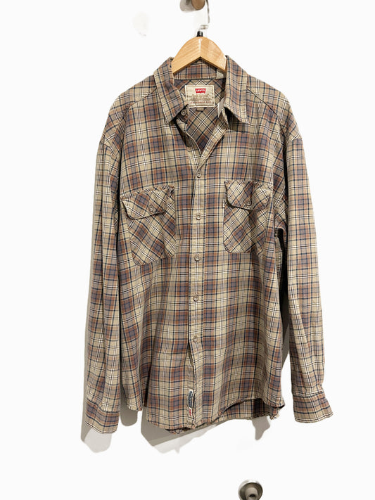 Levi’s Vintage Men’s Brown Plaid Button Down - Large