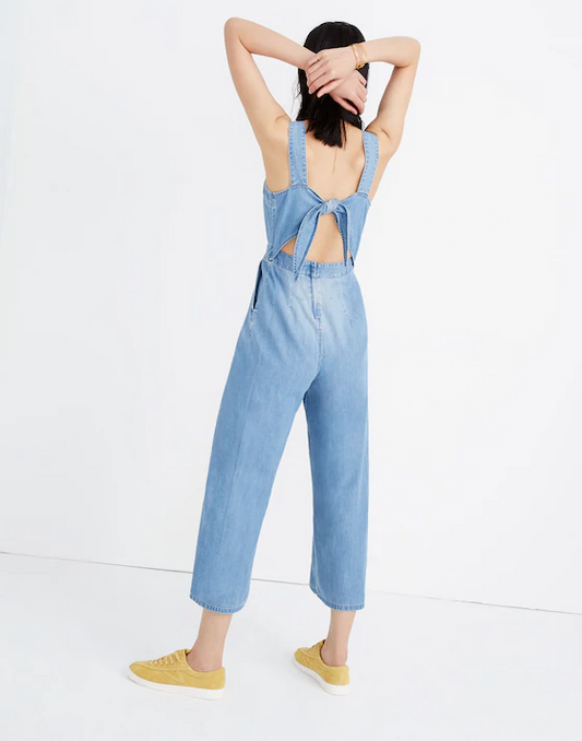 Madewell Chambray Tie Back Jumpsuit - 2