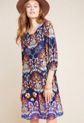 Anthropologie Maeve Sawyer Ballon Sleeve Dress - Large