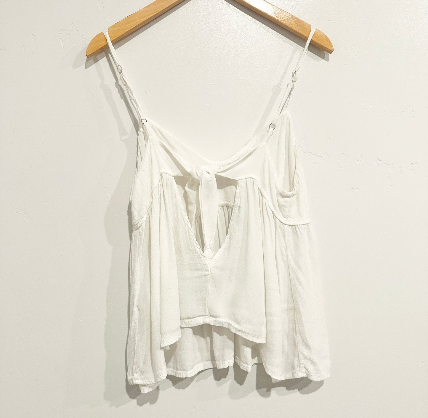 Brandy Melville Cameron White Tie Back Tank