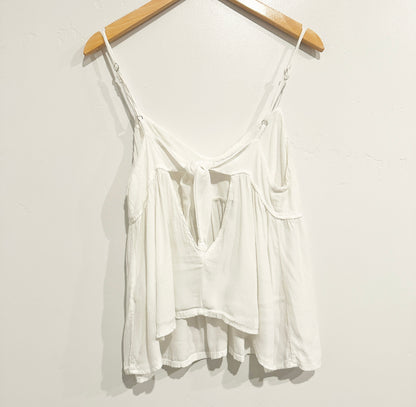 Brandy Melville Cameron White Tie Back Tank