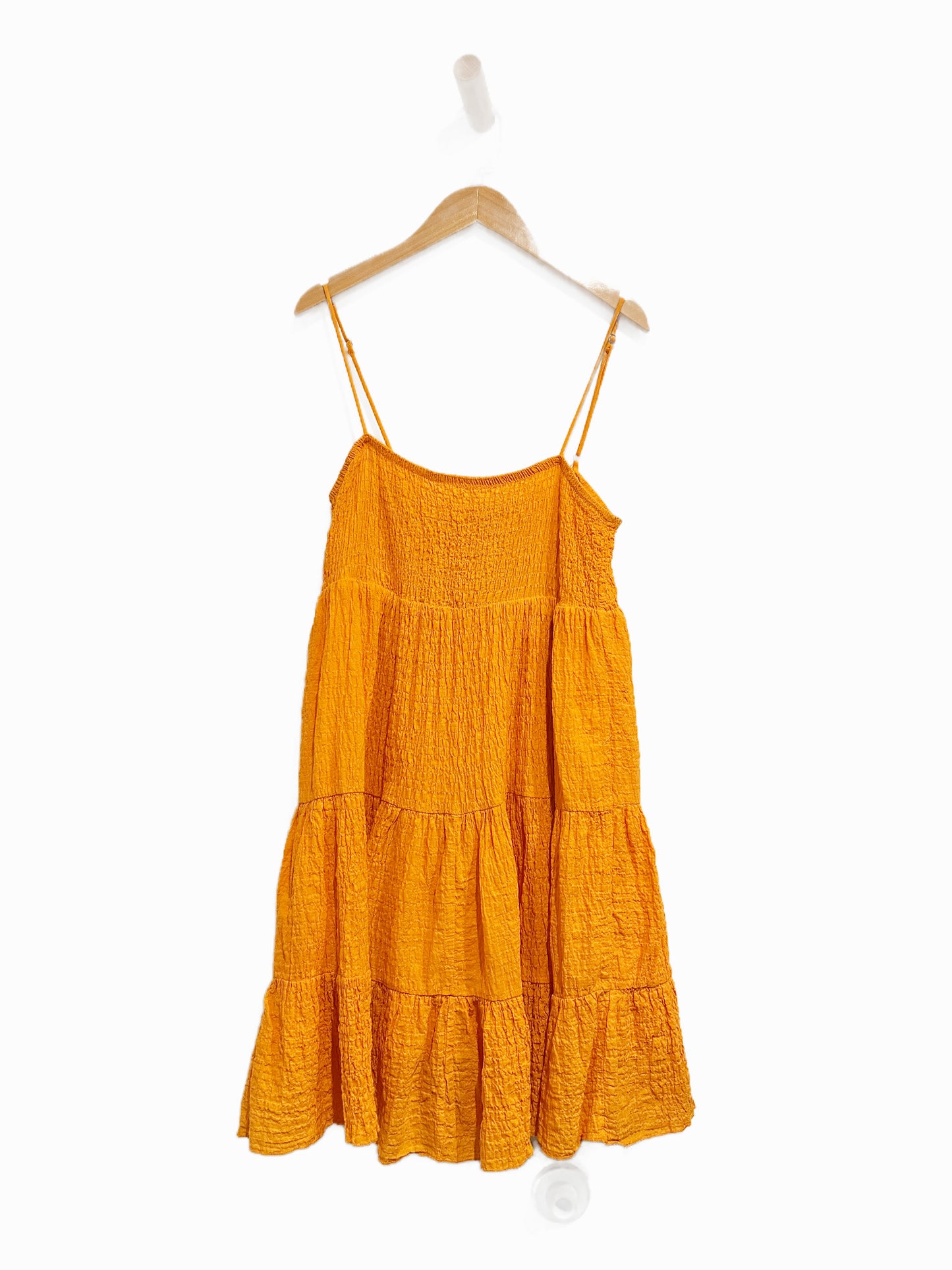 Zara Orange Textured Mini Dress - Medium