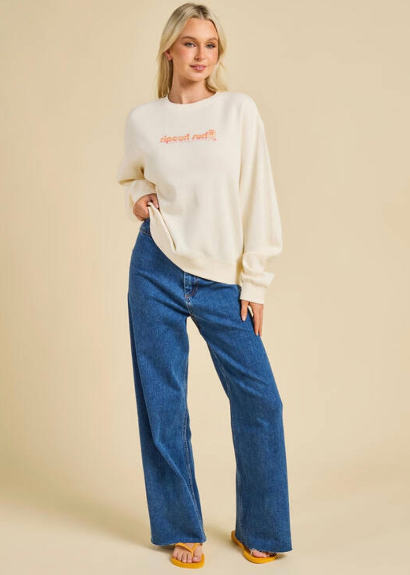 Ripcurl Orange Graphic Crewneck - XXL