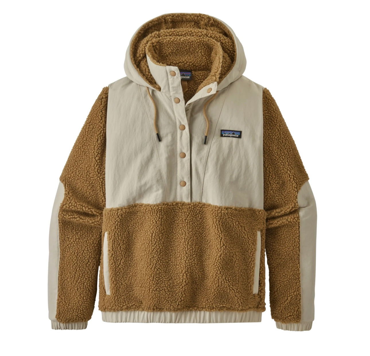 Patagonia Brown Shearling Pullover Jacket - Small