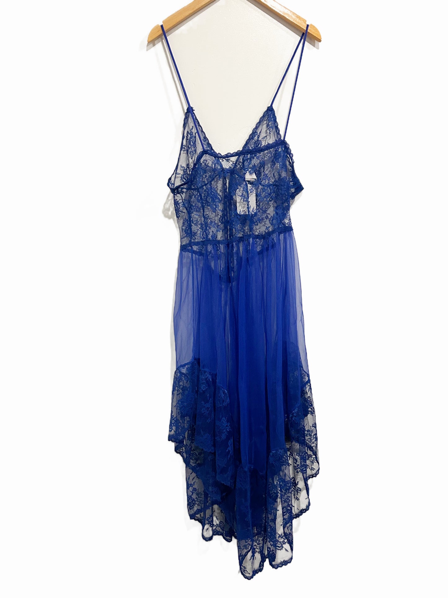 Vintage Lady Desiree California Royal Blue Nightie Dress - Medium