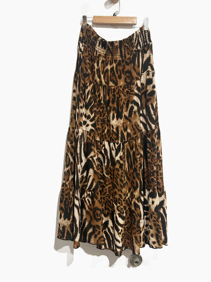 Veronicam. Animal Print Maxi Skirt - XS