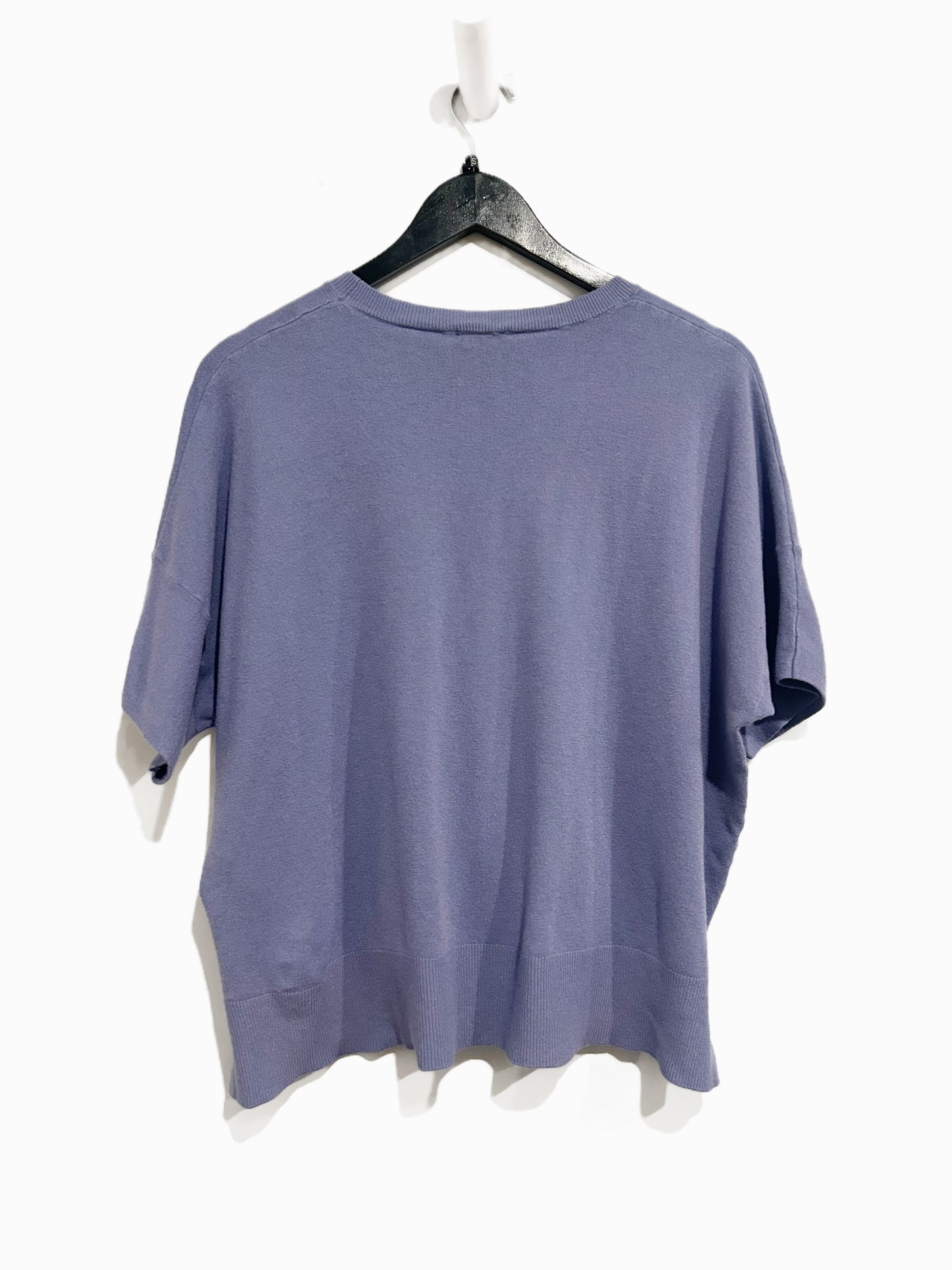 Splendid Boxy Short Sleeve Sweater Top in Periwinkle - Small