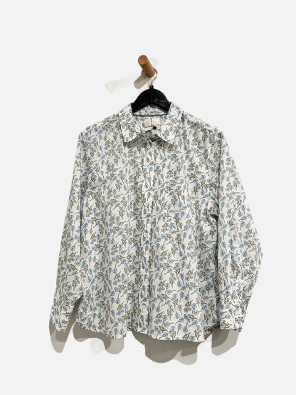 J.Crew White and Blue Floral Button Down - 14