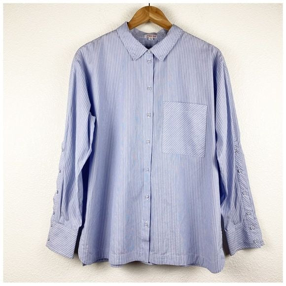 Johnny Was Corinne Relaxed Pocket Shirt Size Small