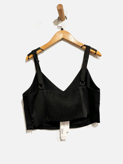 NWT Gentle Fawn Gentle Fawn Gemma Black Satin Cropped Cami - Large