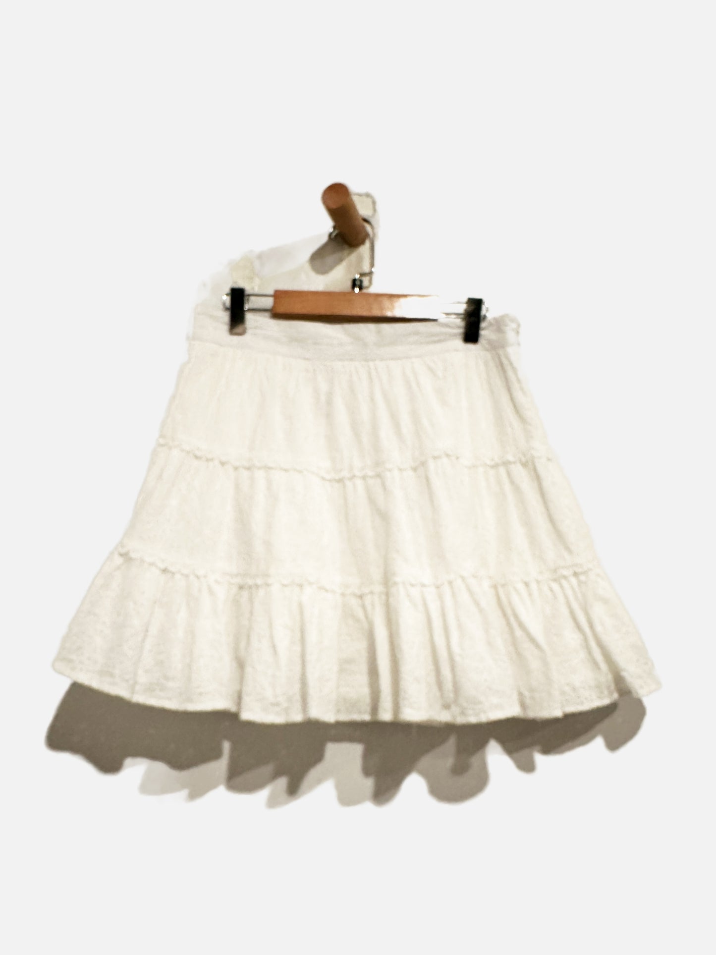 Altar’d State White Floral Eyelet Mini Skirt Set - Medium