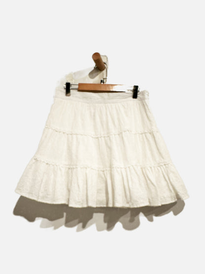 Altar’d State White Floral Eyelet Mini Skirt Set - Medium