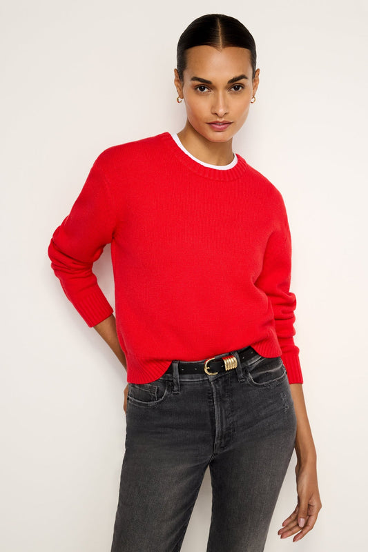 Good American Cozy Crewneck in Grenadine - XS