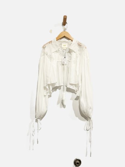 Anthropologie Maeve Cropped Lace Shrug - 0S