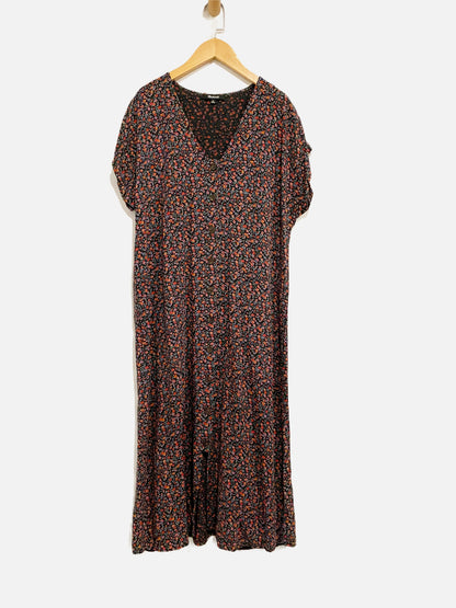 Madewell Black Floral Button Front Mini Dress - Medium