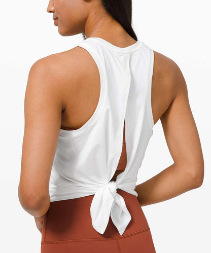 Lululemon All Tied Up Tank in White - Small
