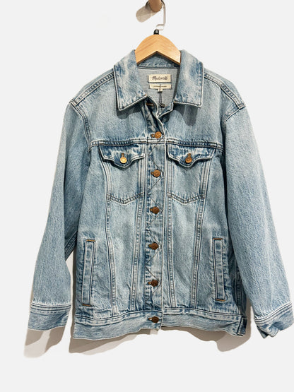 Madewell The Oversized Trucker Jean Jacket in Kelson Wash - XS