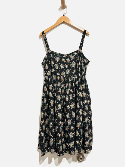 Natural Life Black Floral Mini Dress - Medium