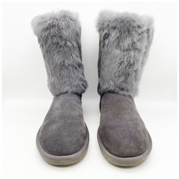 Ugg Australia Gray Sheepskin Boots Size 8