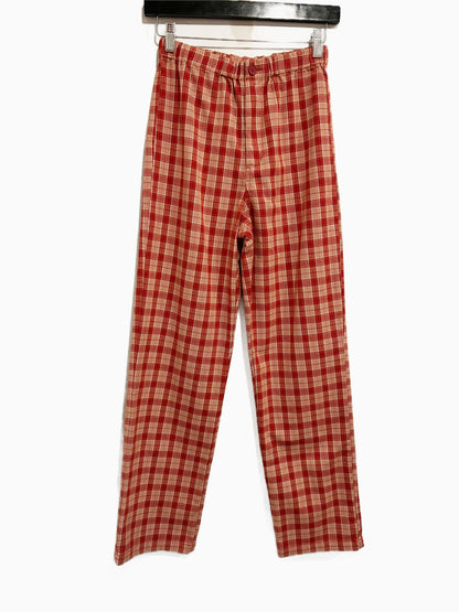 Brandy Melville Valentina Red Plaid Pants
