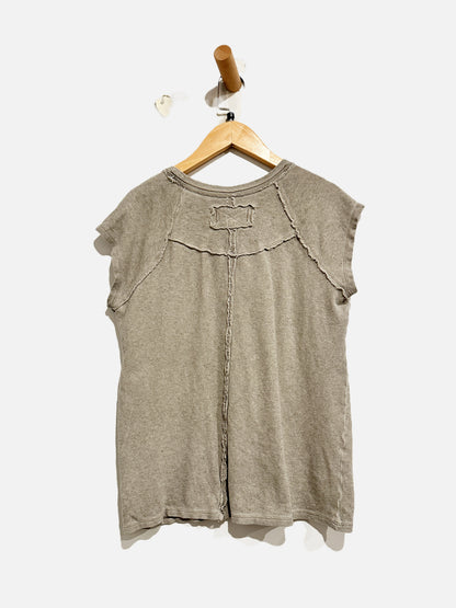 Free People Raglan Gray Tee - Small