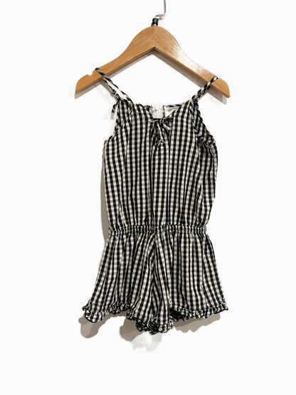 Flowers by Zoe Black Gingham Romper - 6X