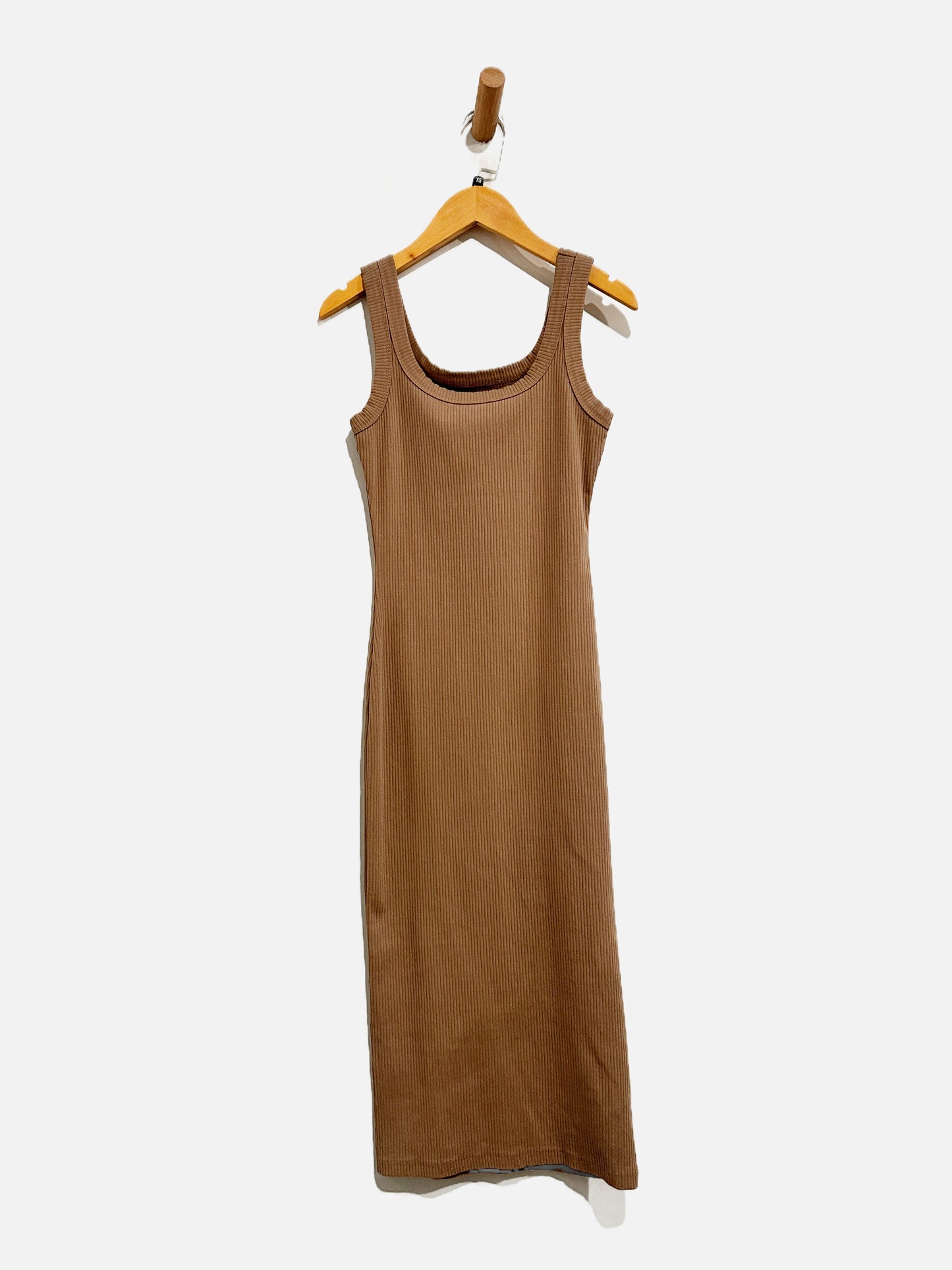 Madewell Brown Ribbed Midi Tank Dress - XS