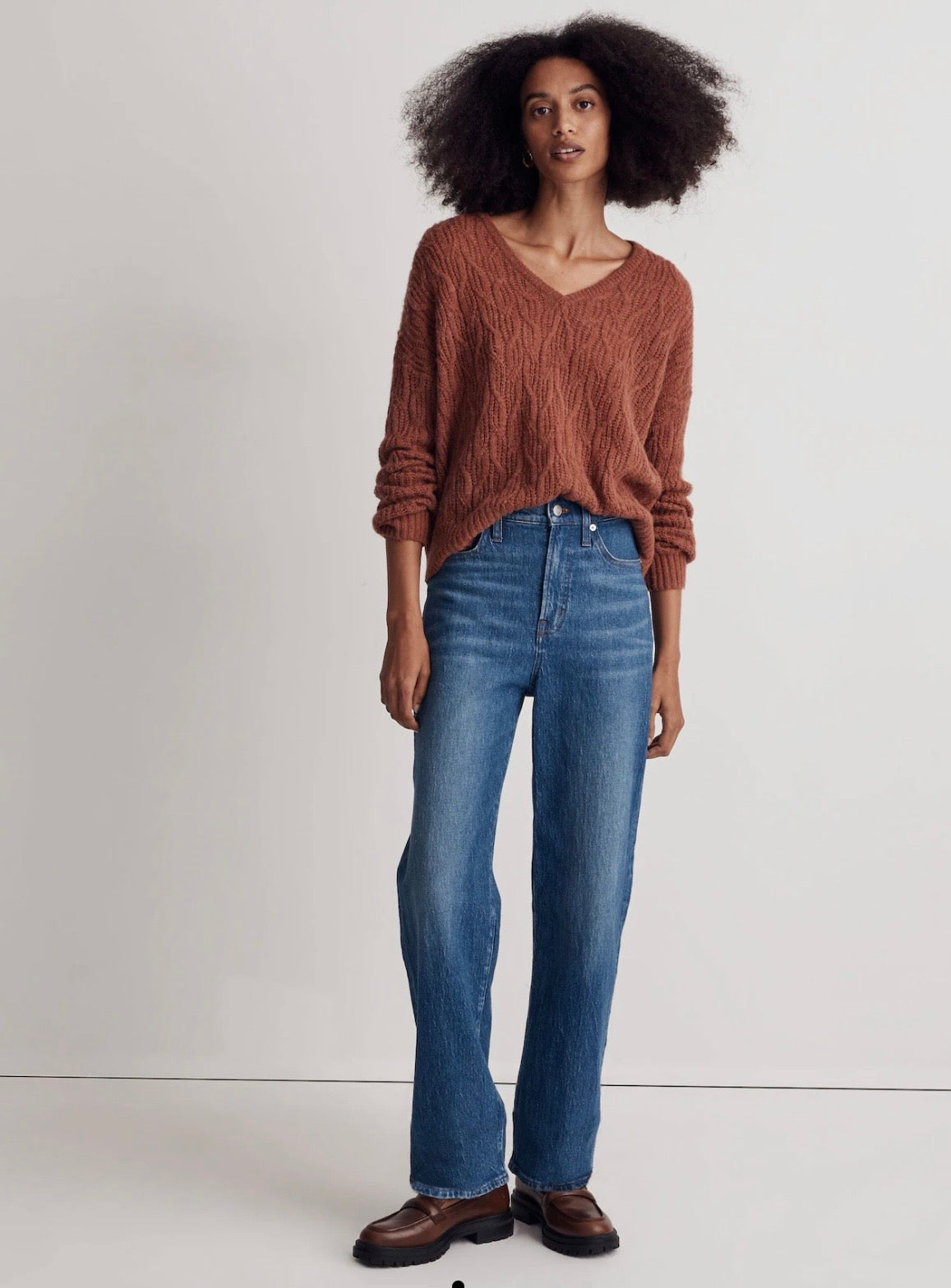 Madewell NWT Alna V-Neck Sweater - Small