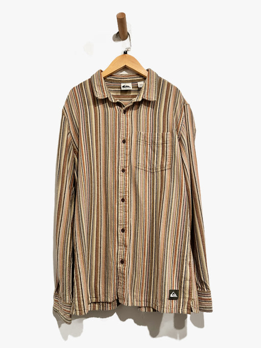Quicksilver Multicolor Stripe Button Down - Small