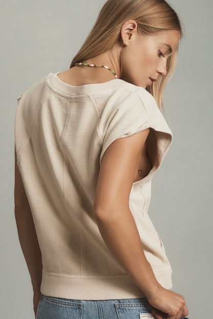 Anthropologie Pilcro Muscle Sweatshirt in Ivory - Large