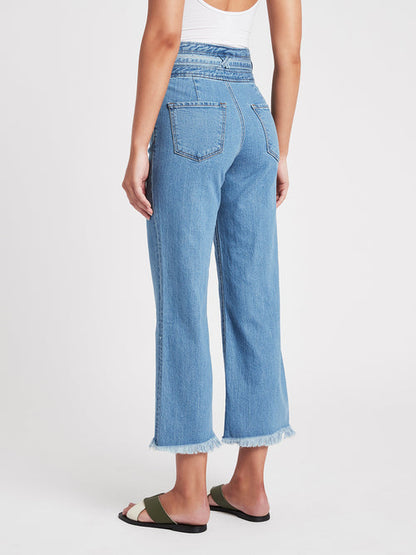 J Brand Sukey Crop Wide Leg Jean in Virtuous- 29