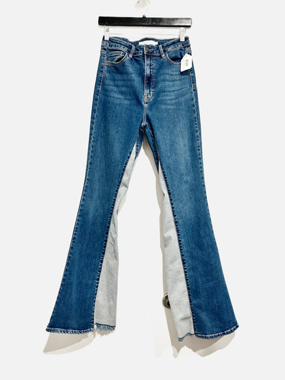 Hidden Two Tone Flare Jeans - 28