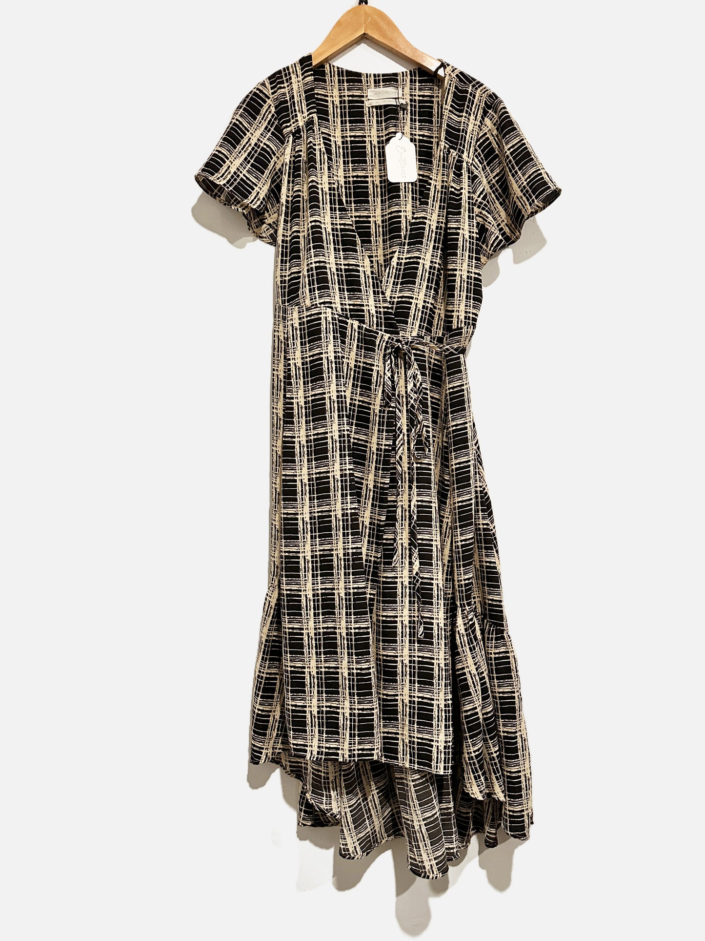 Urban Outfitters Daphne Plaid Wrap Dress - Medium