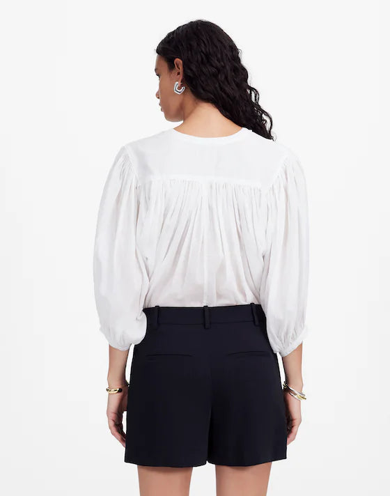 Madewell Black Easy Pleated Trouser Shorts - 00