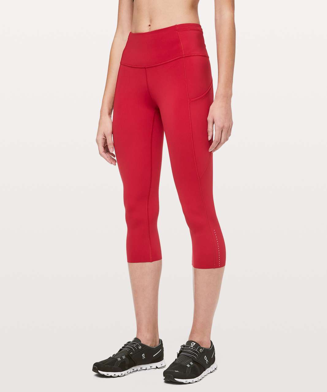 Lululemon Fast & Free Crop II Nulux 19" in Dark Red - 6