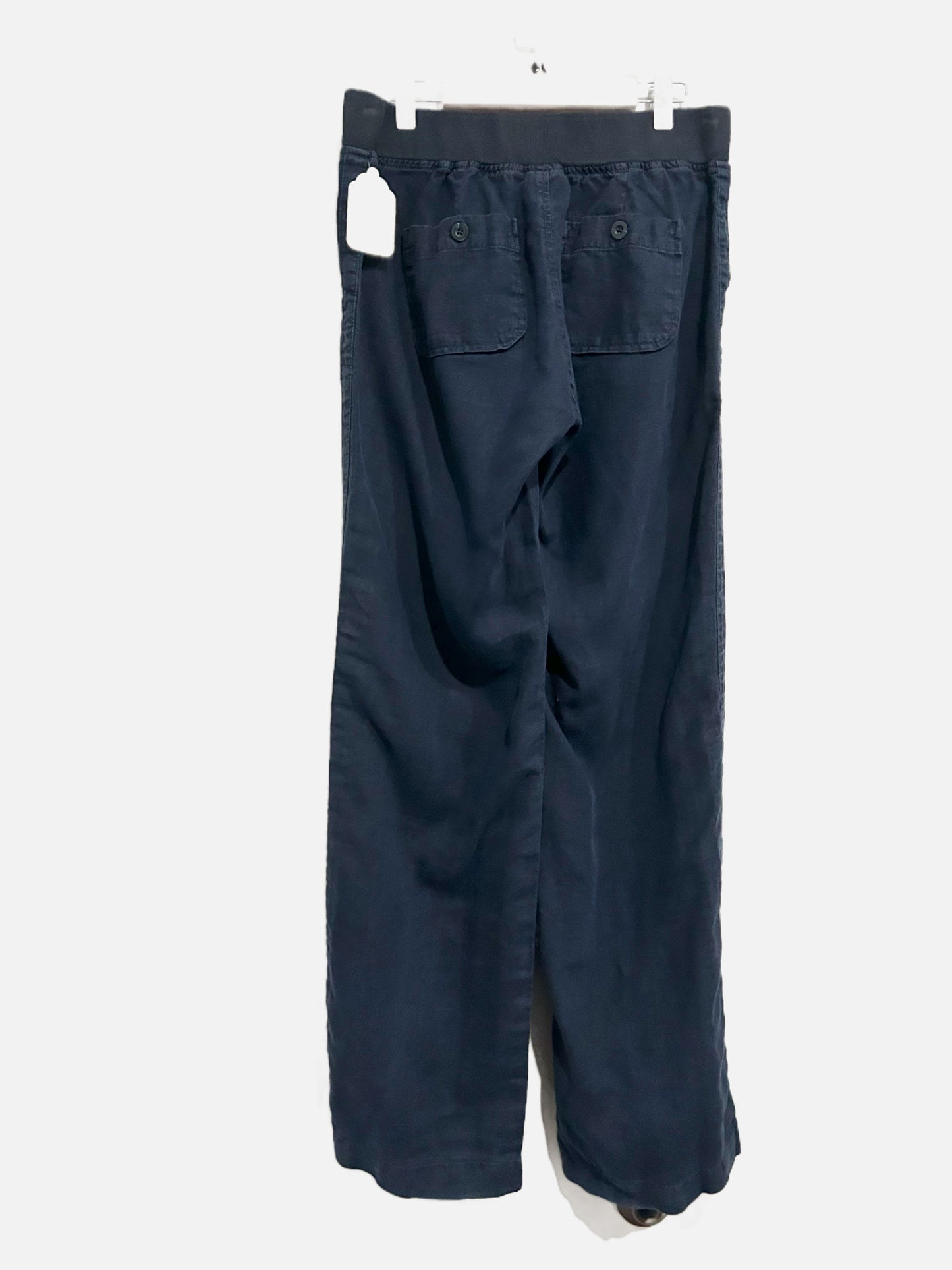 Athleta Navy Linen Wide Leg Pants - 2