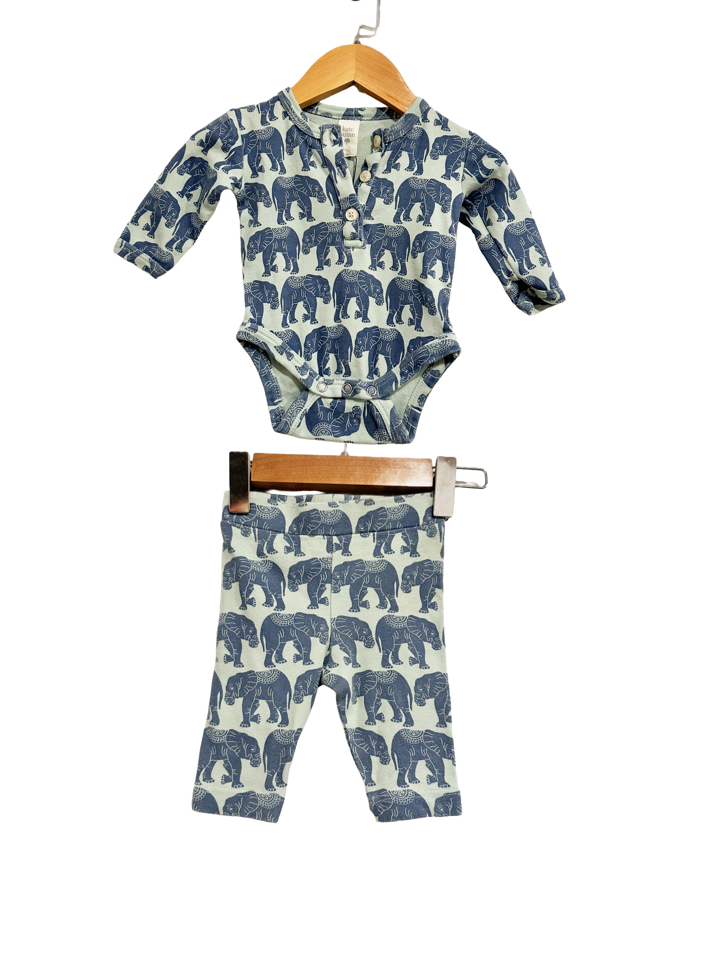 Kate Quinn Blue Elephant Set - 0-3M