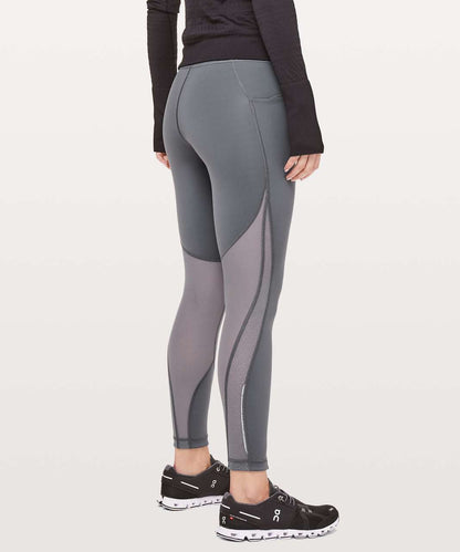 Lululemon Run Smoothly 7/8 Tight in Titanium - 2