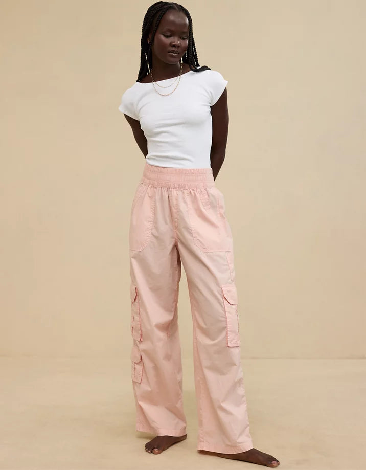 Aerie Easiest Cargo Pant in Dusty Pink - Small