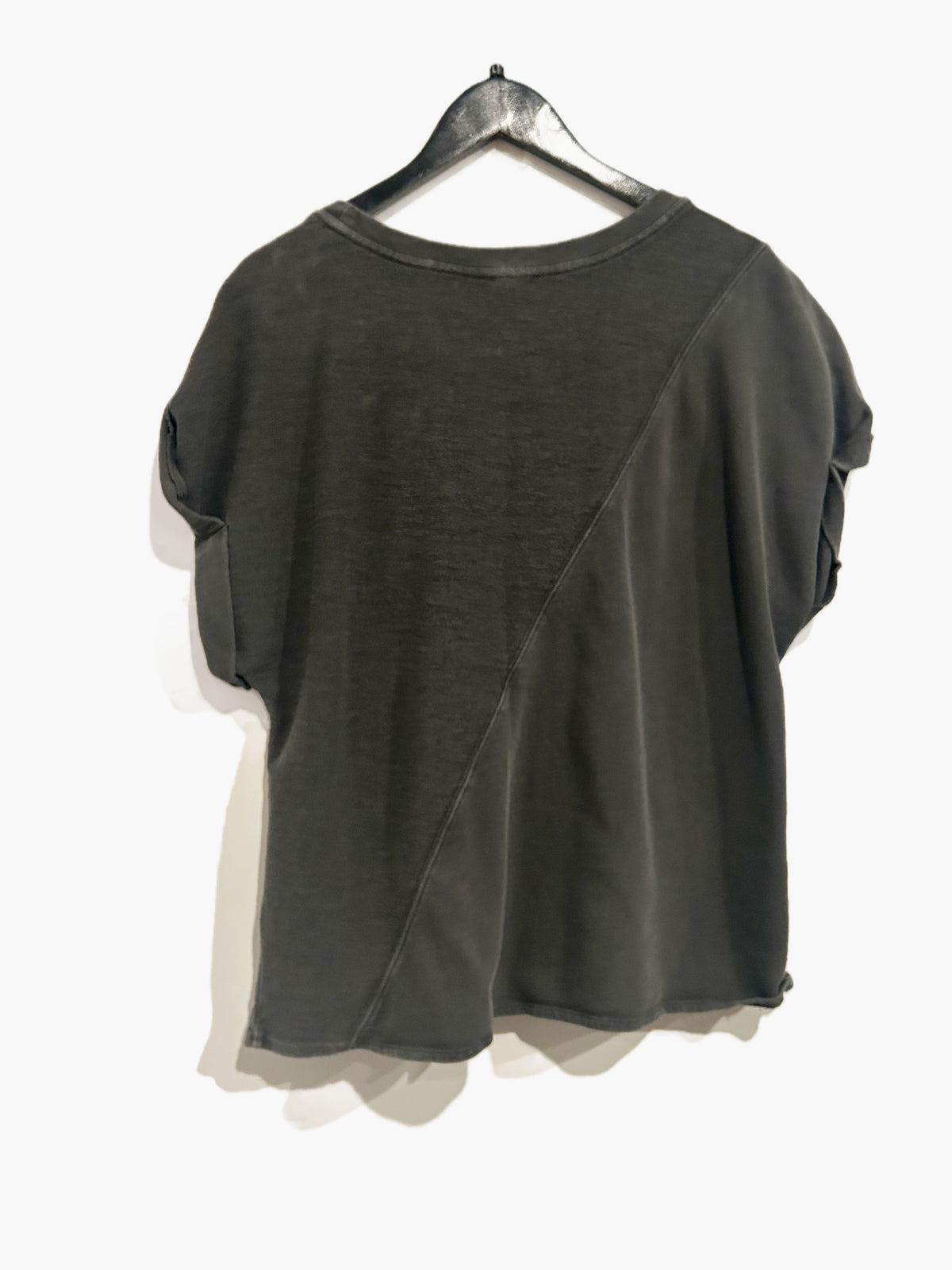 Anthropologie Pilcro Gray Short Sleeve Top - Large