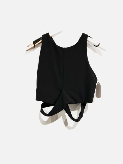 Athleta Conscious Cut Out crop Tank in Bl ack - Small