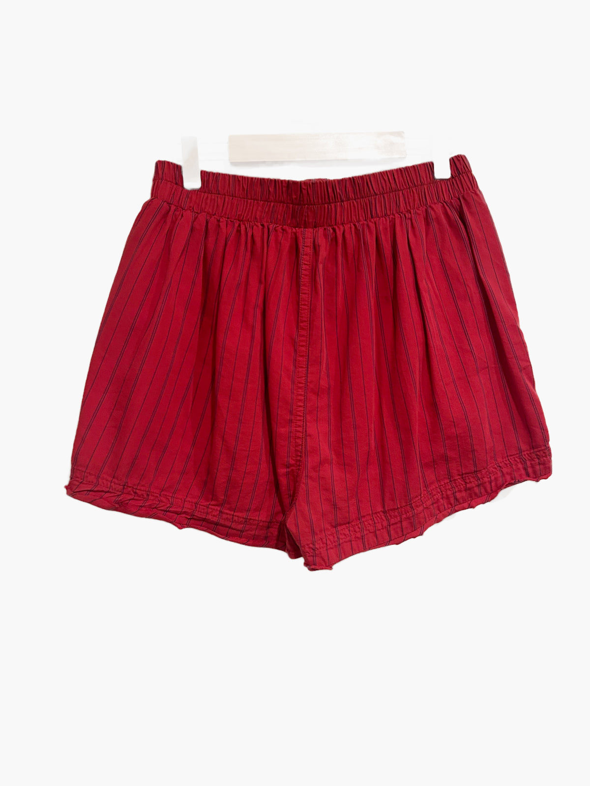 Free People Day To Day Striped Boxer Shorts in Red Combo - XS
