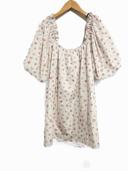 White Floral Babydoll Dress