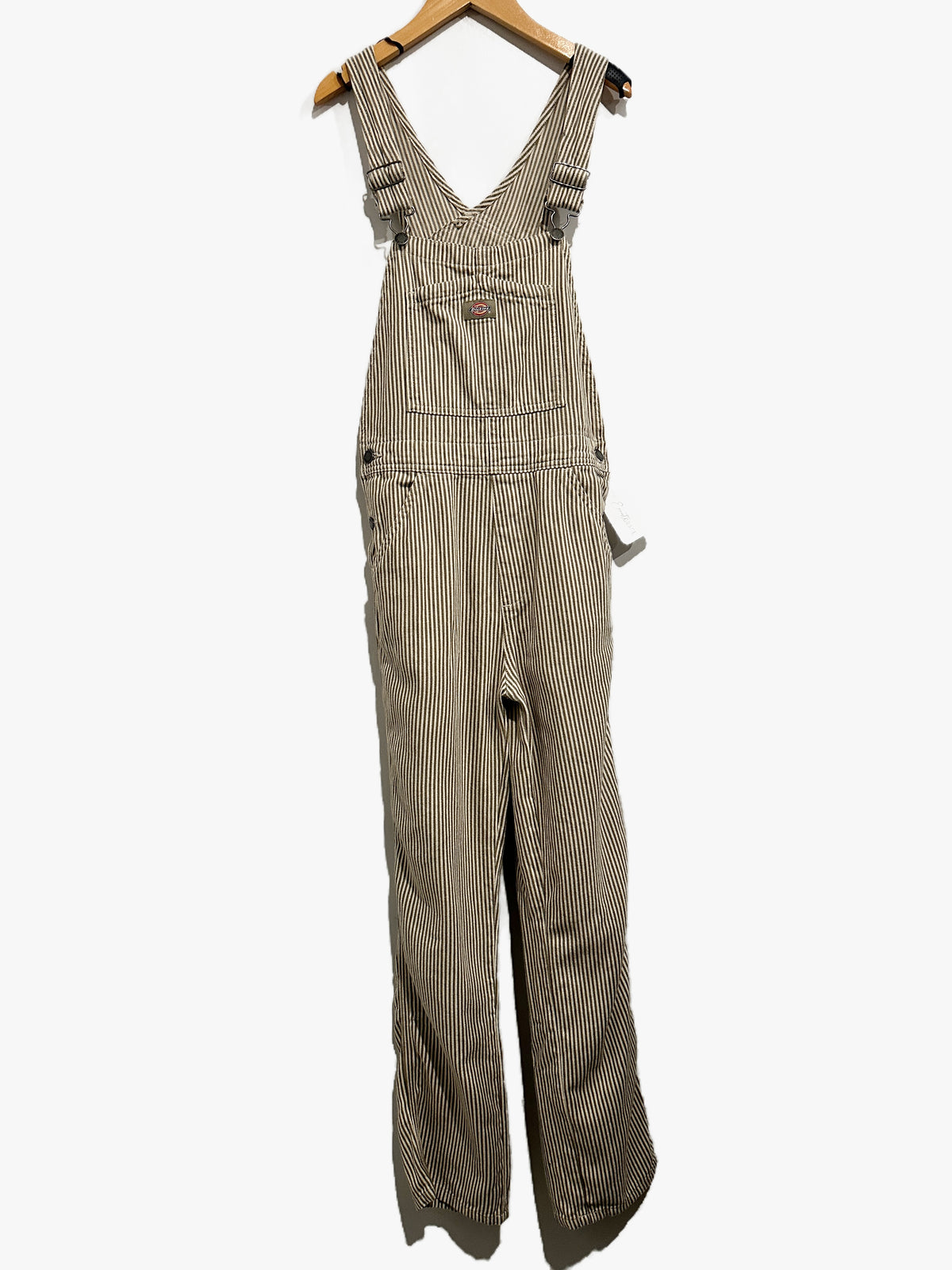 Dickies Hickory Stripe Bib Overalls - XS